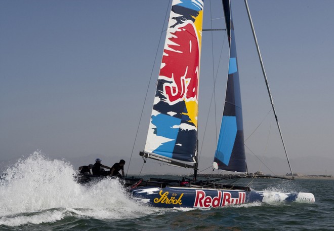 Red Bull rooster tail © Mark Lloyd /OC Events http://www.extremesailingseriesasia.com/